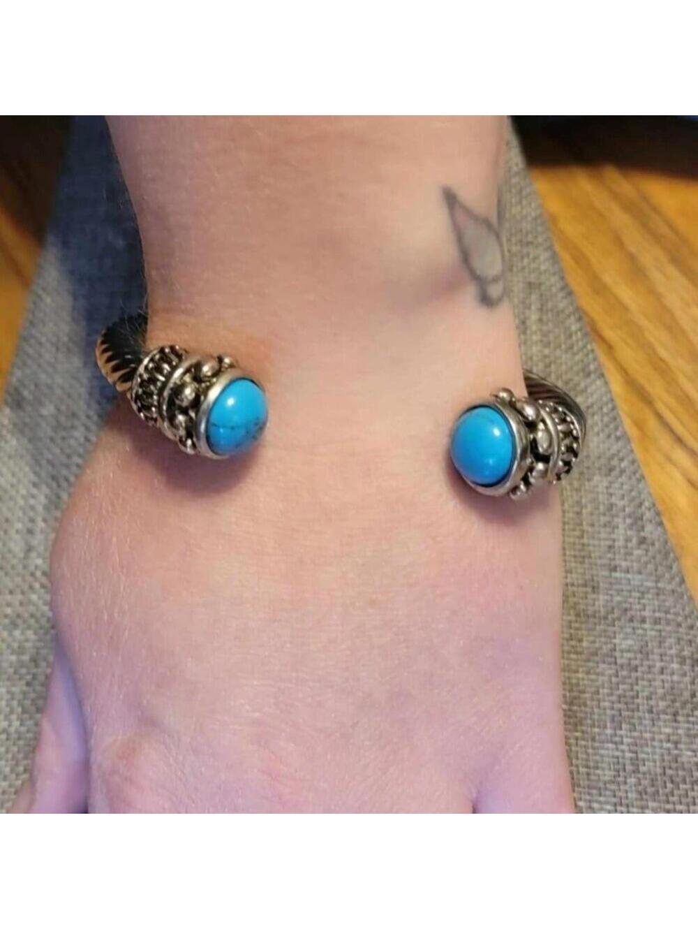 Silver And Turquoise Cuff Bracelet